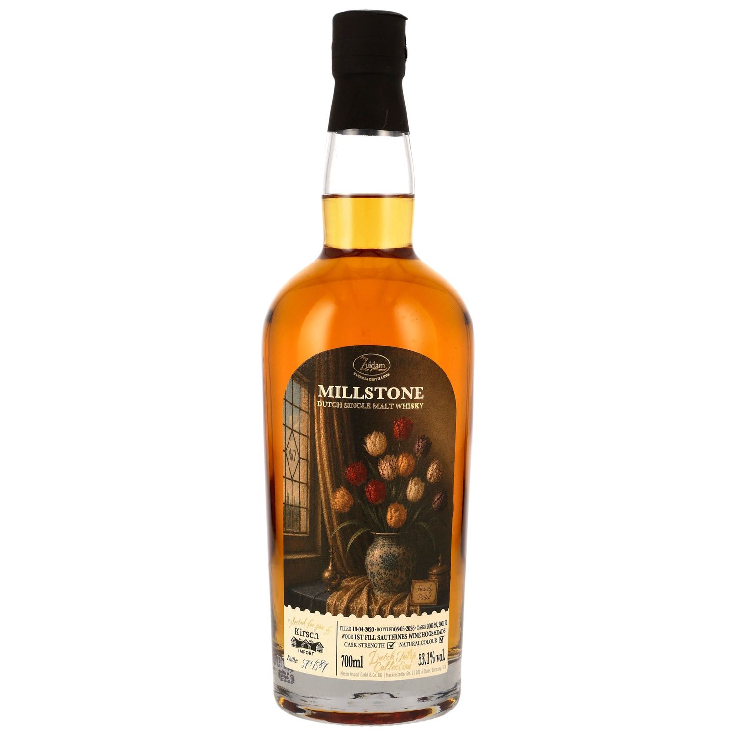 Millstone - 2020/2026 - 6 Jahre - Heavily Peated - 1st Fill Sauternes Casks - Tulip Collection No.7 - 53,1% Millstone - 2020/2026 - 6 Jahre - Heavily Peated - 1st Fill Sauternes Casks - Tulip Collection No.7 - 53,1%
