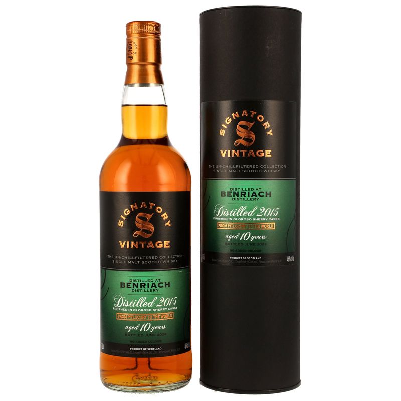 Benriach - 2015/2026 - 10 Jahre - Oloroso Sherry Casks Finish - Sig un-chill - 46% Benriach - 2015/2026 - 10 Jahre - Oloroso Sherry Casks Finish - Sig un-chill - 46%