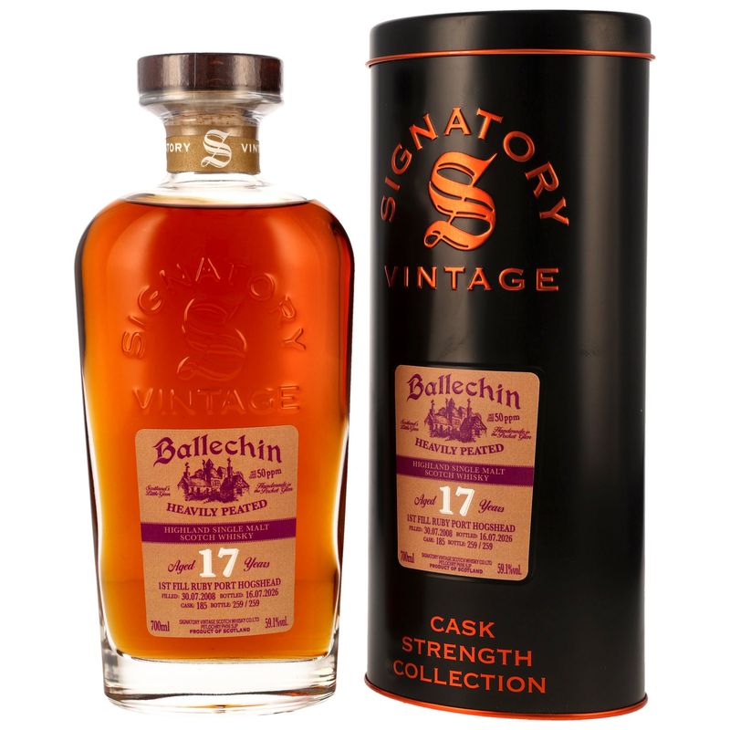 Ballechin - 2008/2026 - 17 Jahre - 1st Fill Ruby Port Cask #185 - Sig CS - 59,1% Ballechin - 2008/2026 - 17 Jahre - 1st Fill Ruby Port Cask #185 - Sig CS - 59,1%