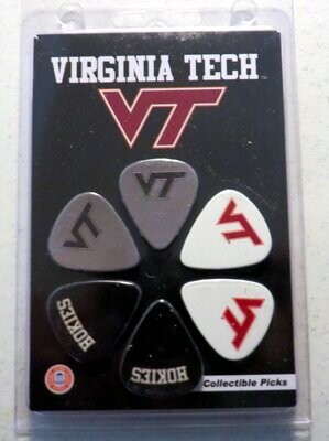Virginia Tech set of 6 guitar picks