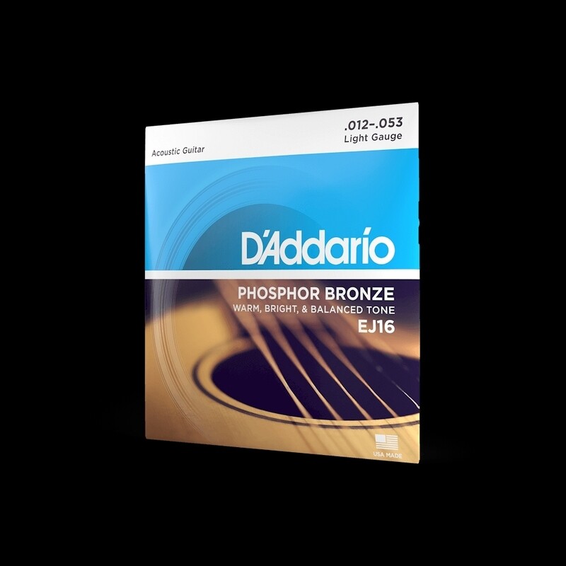 DAddario EJ16 12-53  Phosphor bronze light  Acoustic guitar strings