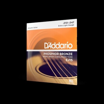 DAddario EJ15 10-47 Phosphor bronze Extra light Acoustic guitar strings