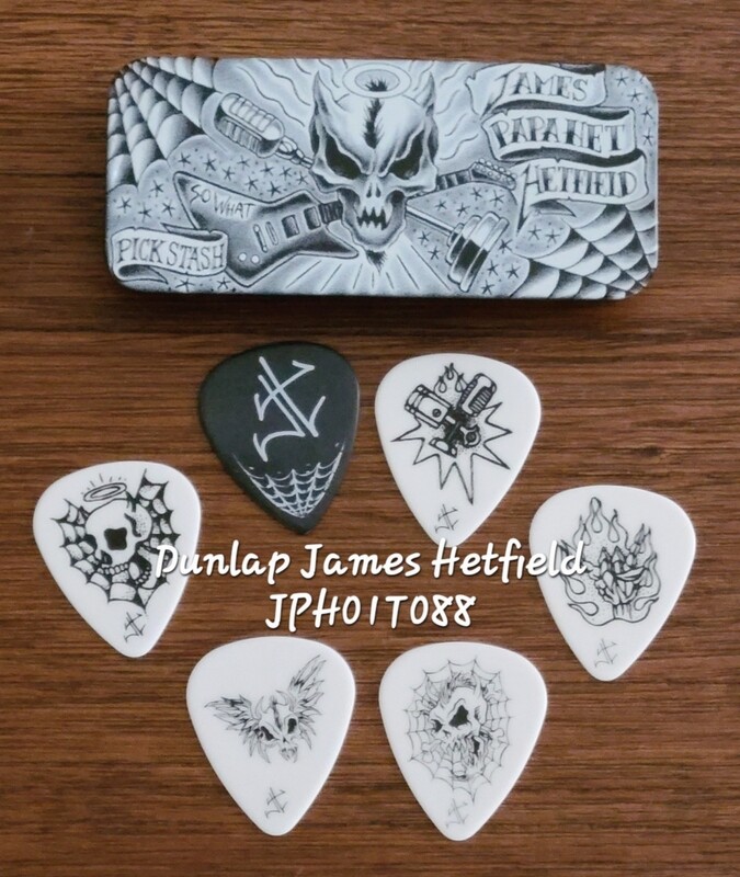 Dunlop James Hetfield  Metallica  Collectible tin With 6 picks