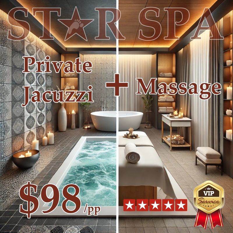 VIP 110min. Private Jacuzzi + Massage Combo