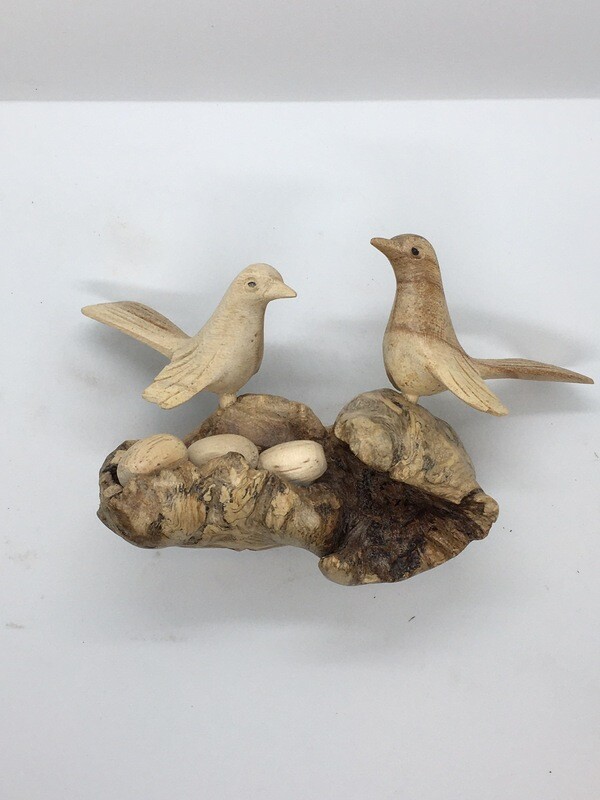 Bird Nest Wood Carved