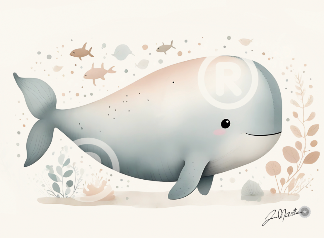 Whale Illustration • Jean-Marie Bédard - Oli Lulu