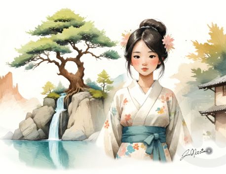 Illustration Sayana &amp; Kenji  • Jean-Marie Bédard - Oli Lulu