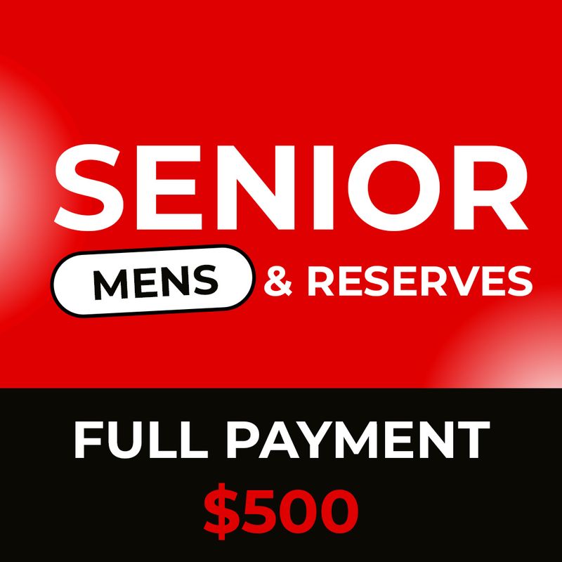SENIOR MENS / RESERVES - REGISTRATION 2026 - Full Payment