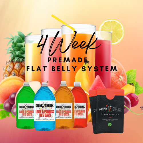 Drink2Shrink PREMADE Flat Belly System 4 Week Supply