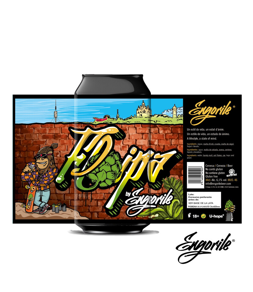 Fl.IPA West Coast IPA SIN GLUTEN Lata 44 cl Fl.IPA West Coast IPA SIN GLUTEN Lata 44 cl