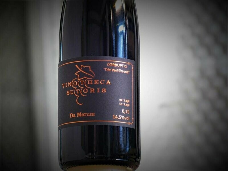 2018er CORRUPTIO;  Cabernet - Sauvignon x Merlot, Auslese im Barrique gelagert trocken