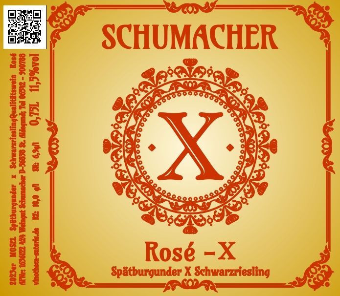 2023er Rose-x; Spätburgunder x Schwarzriesling Rosé, trocken