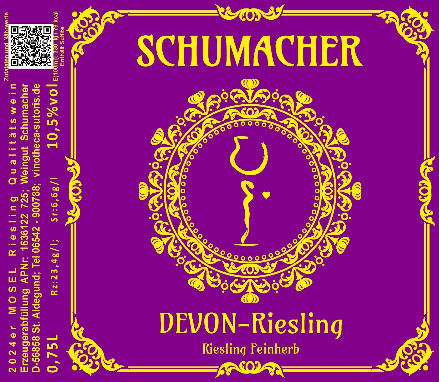 2024er DEVON - Riesling, Qualitätswein feinherb