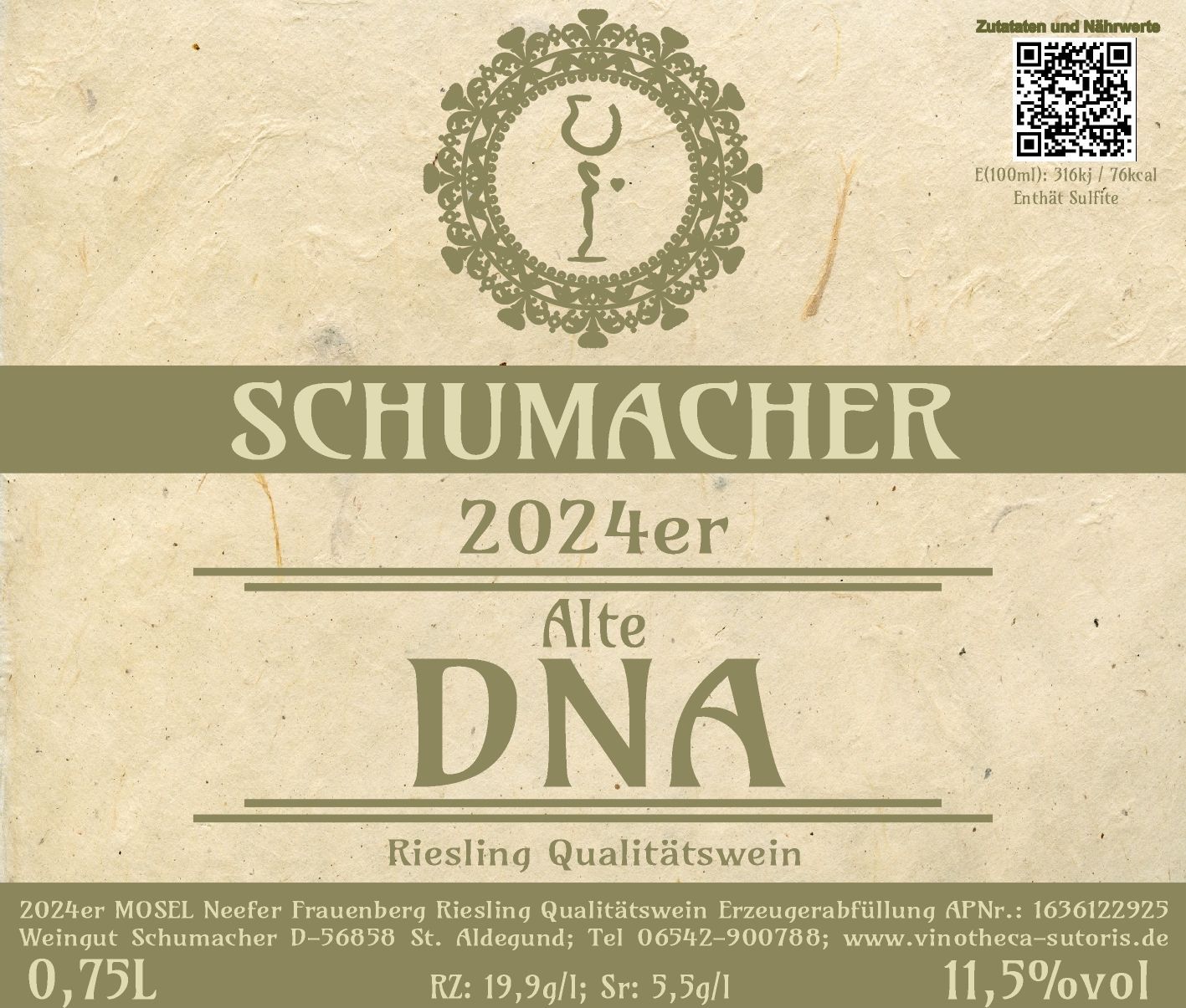 2024er Alte-DNA, Riesling, Qualitätswein