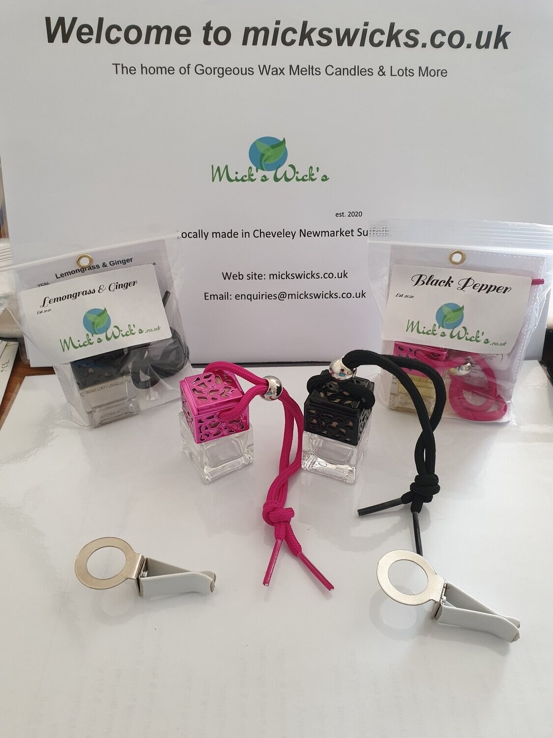 Car diffuser/Air fresheners & Clips, sold separately.