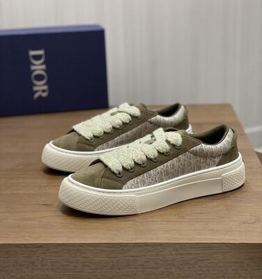 Dior Khaki and Cream Calfskin Embroidered (WOMENS)