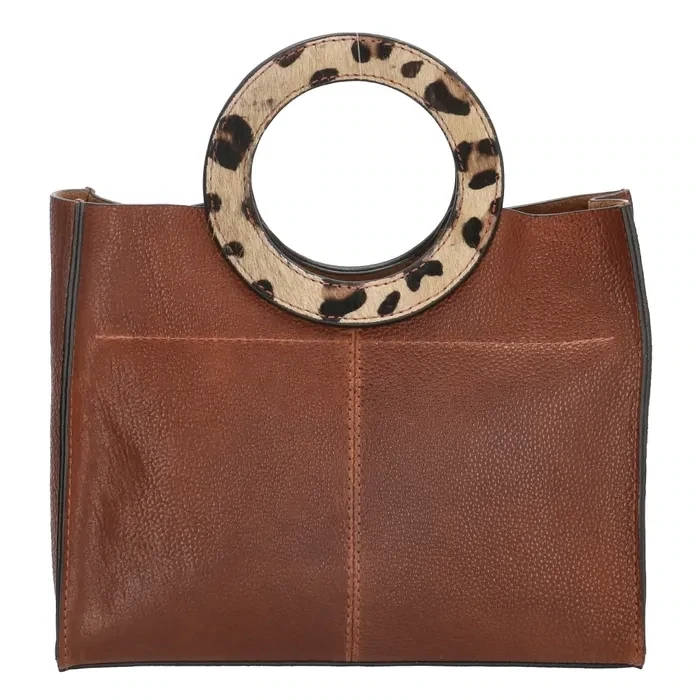 micmacbags leder tas bruin 18609006
