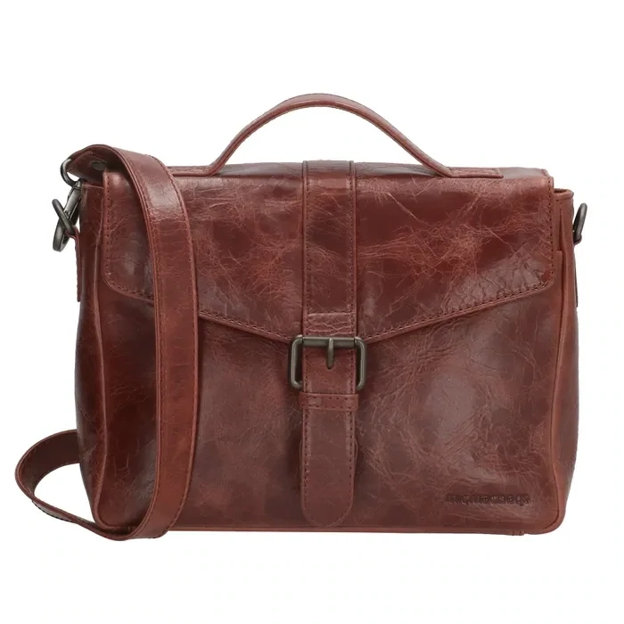 micmacbags leder tas bruin 18049019