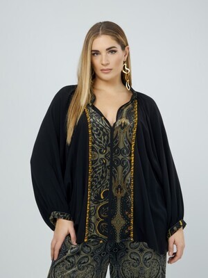 Mat blouse 8001-1070 zwart