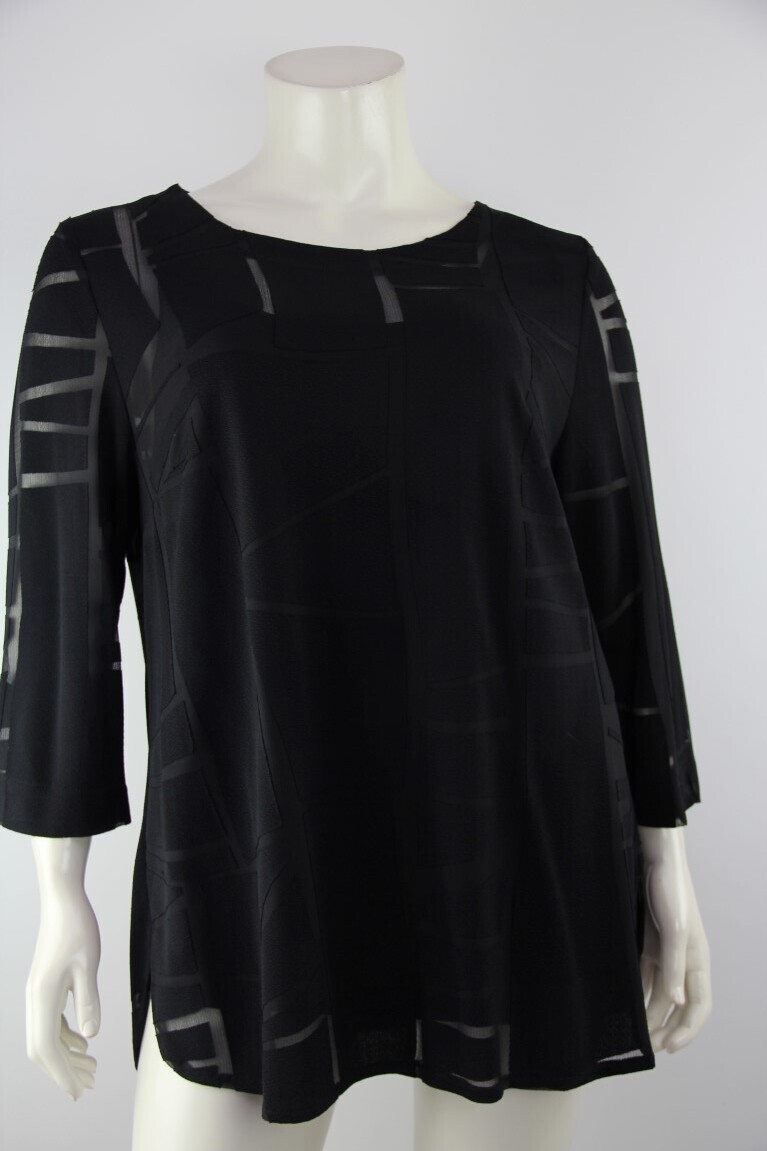 Brand blouse zwart 18544-4892