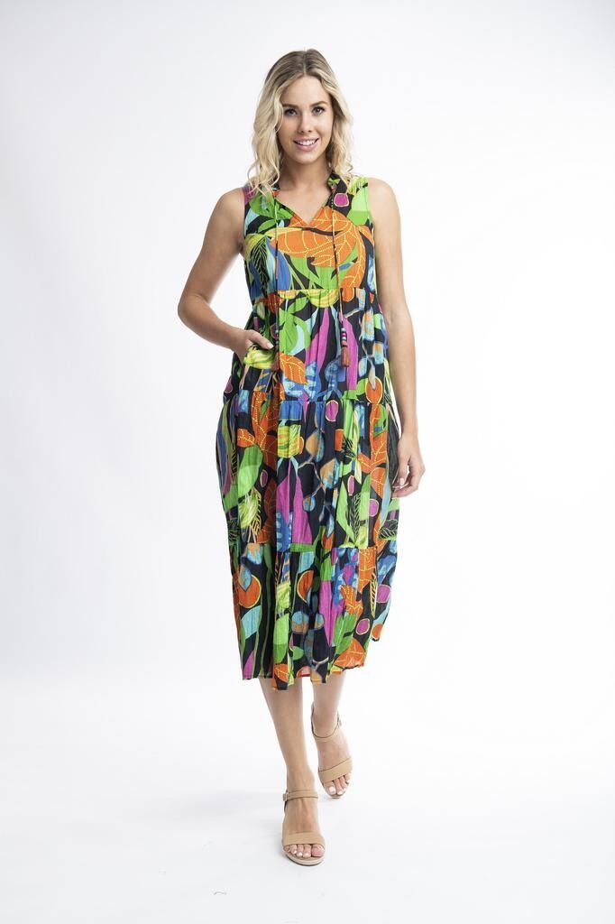 Orientique jurk print 9181, Size: 44