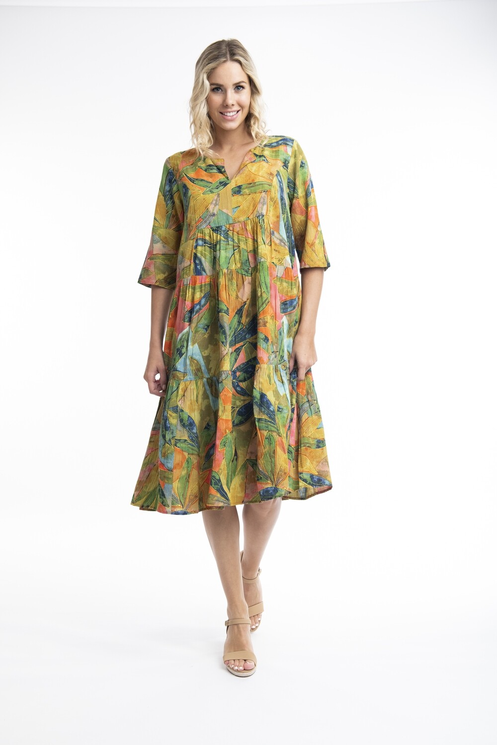 Orientique jurk print 81242, Size: 46