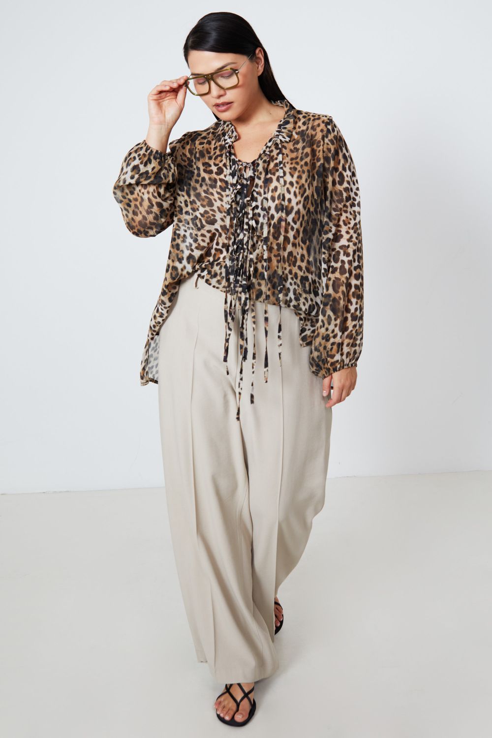 JMP blouse print caki884