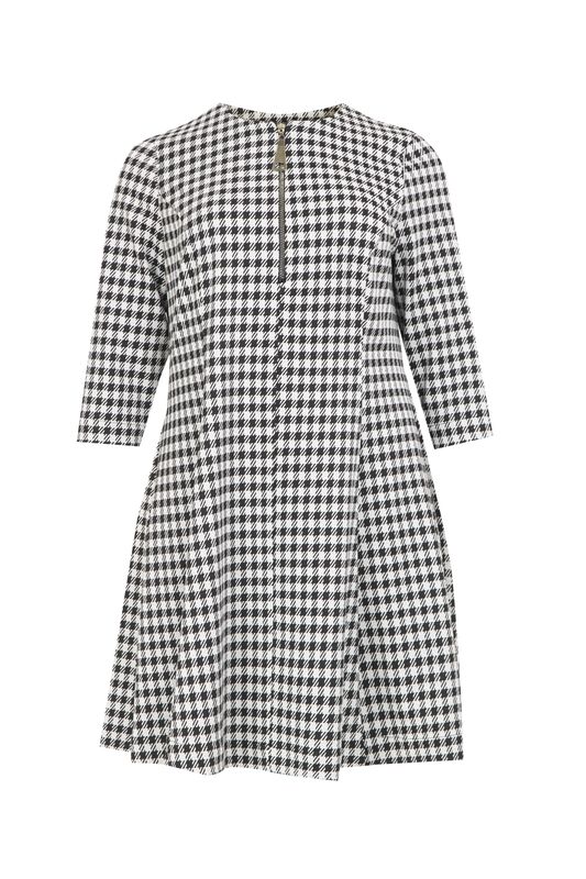 Mat jurk zwart 8201-7025