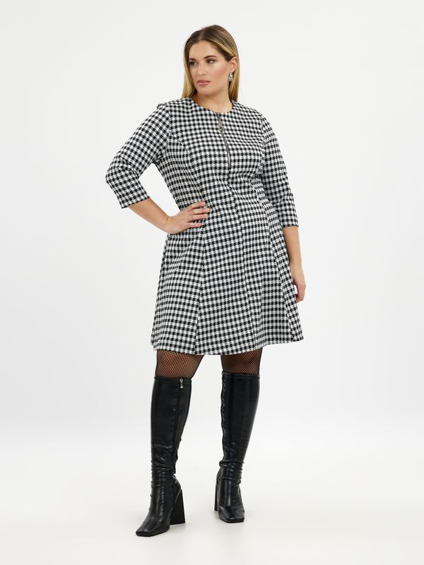 Mat jurk zwart 8201-7025