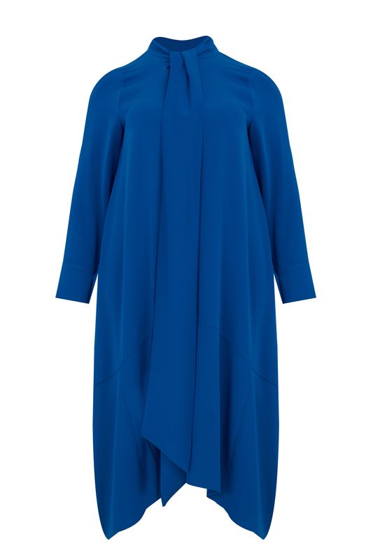 Mat jurk blauw 8201-7032