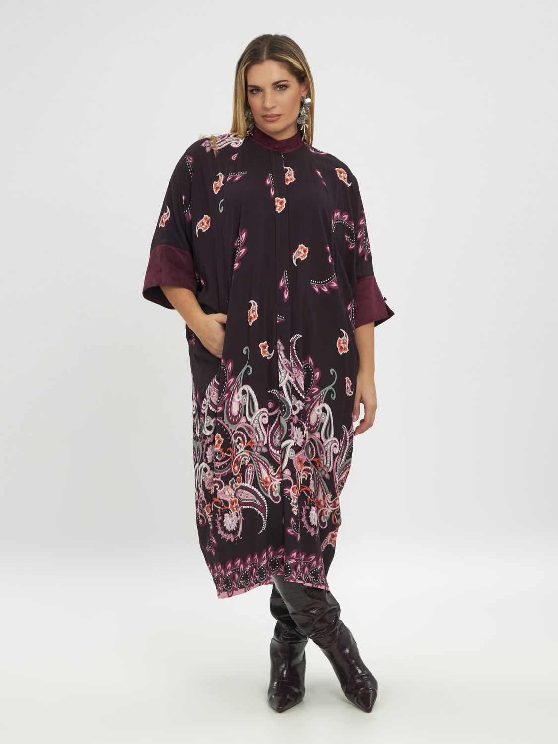 Mat jurk paars 8201-7087