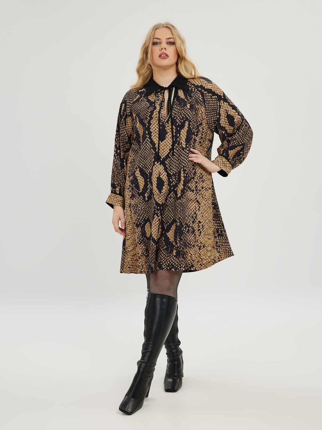 Mat jurk print 8201-7076