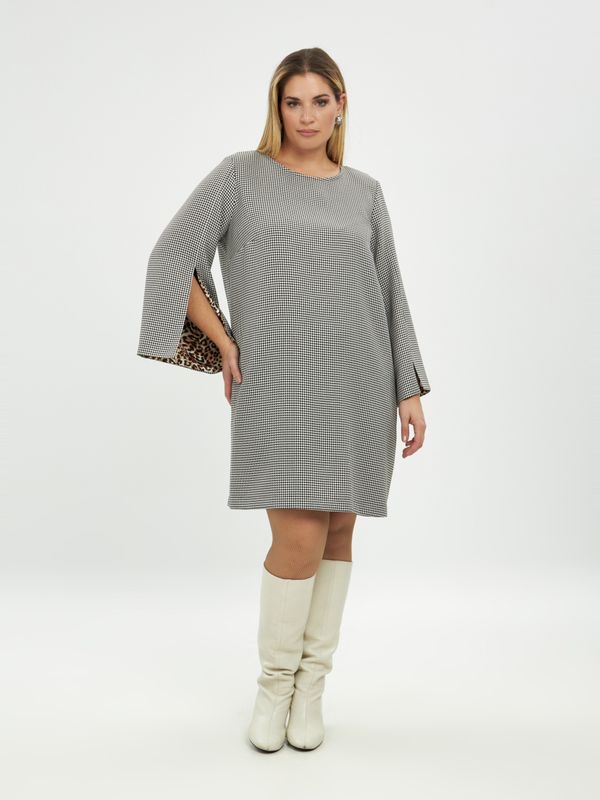 Mat jurk zwart 8201-7113