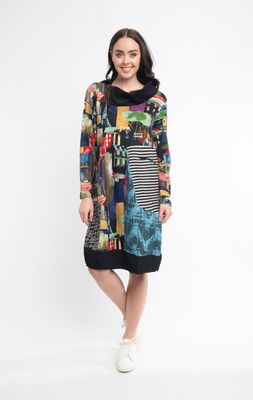 Orientique jurk print 21096butterfly