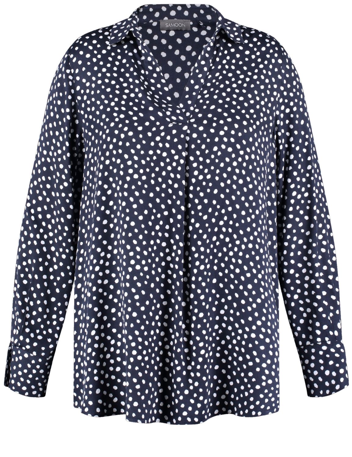 Samoon blouse donkerblauw 960974-29108
