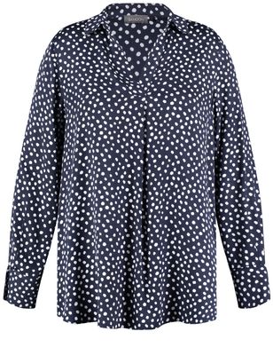 Samoon blouse donkerblauw 960974-29108