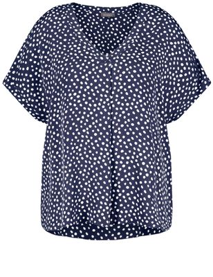 Samoon blouse donkerblauw 960975-29108