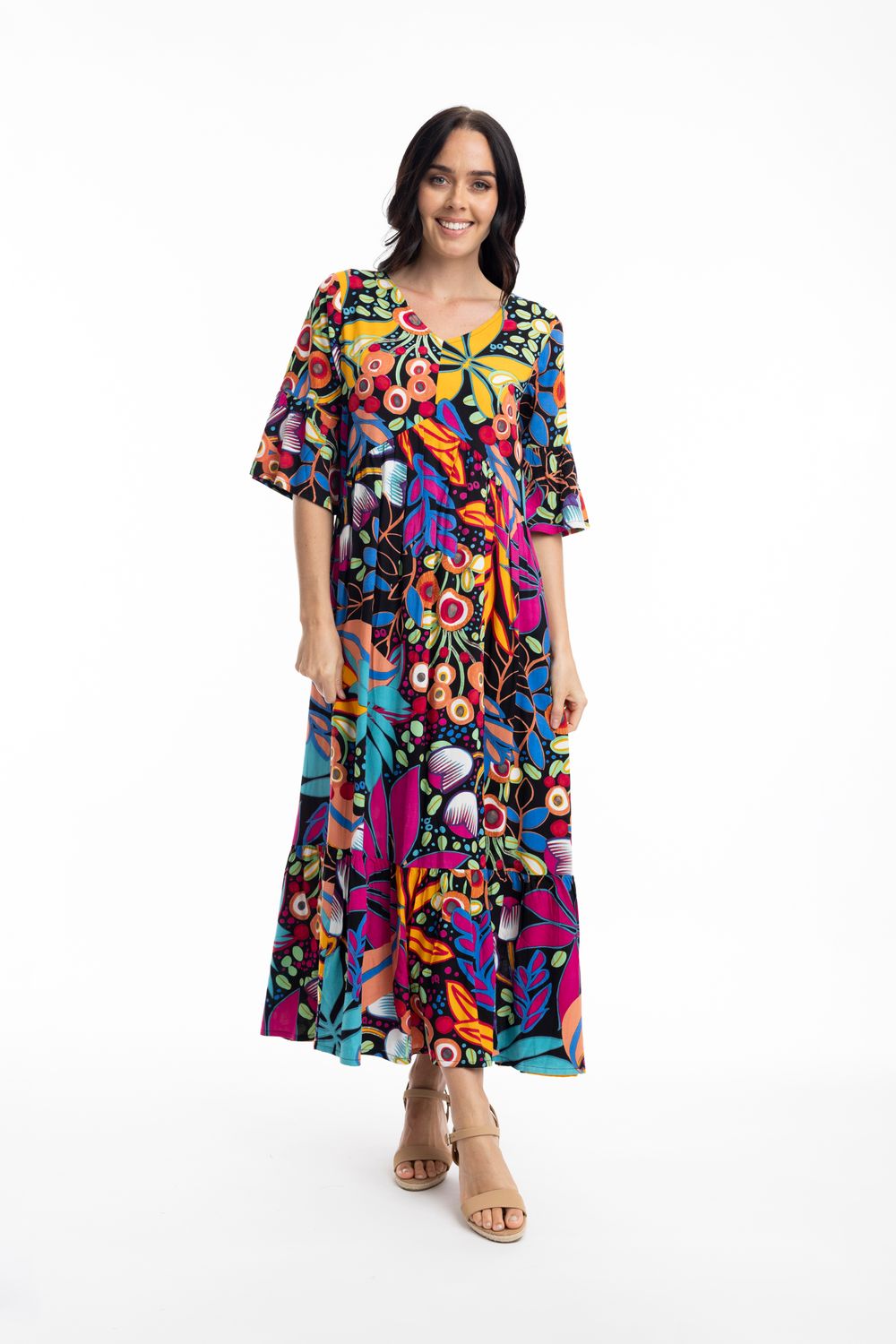 Orientique Copacabana Dress Midi Print 61679