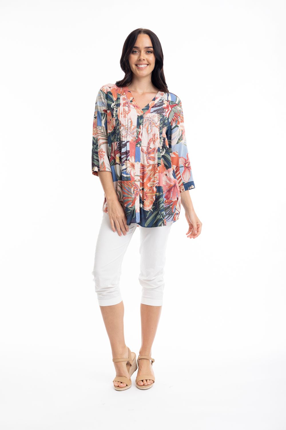 Orientique Luzon Pleated Print 72481