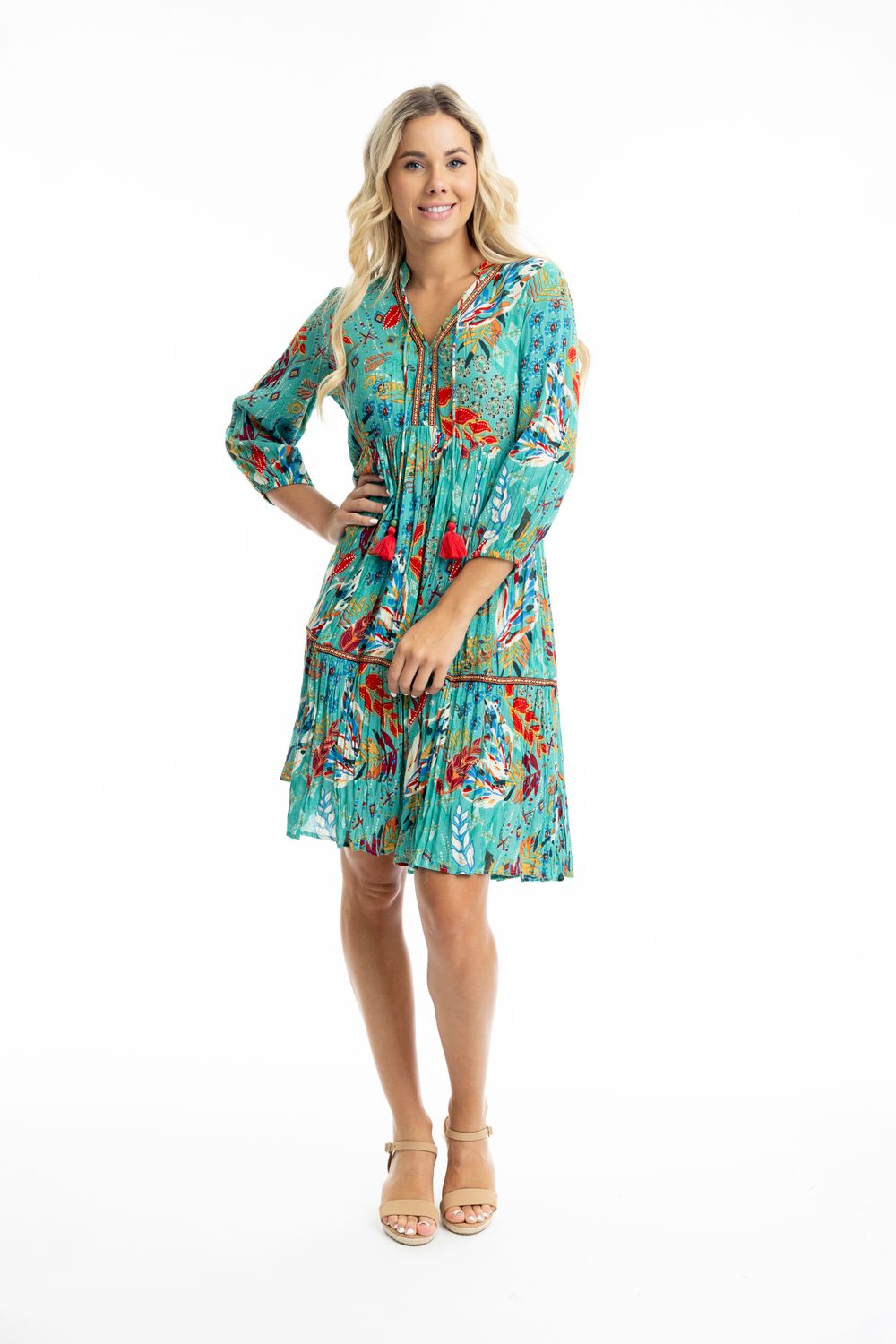Orientique Serengetti Dress groen 91012