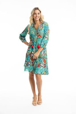 Orientique Serengetti Dress groen 91012