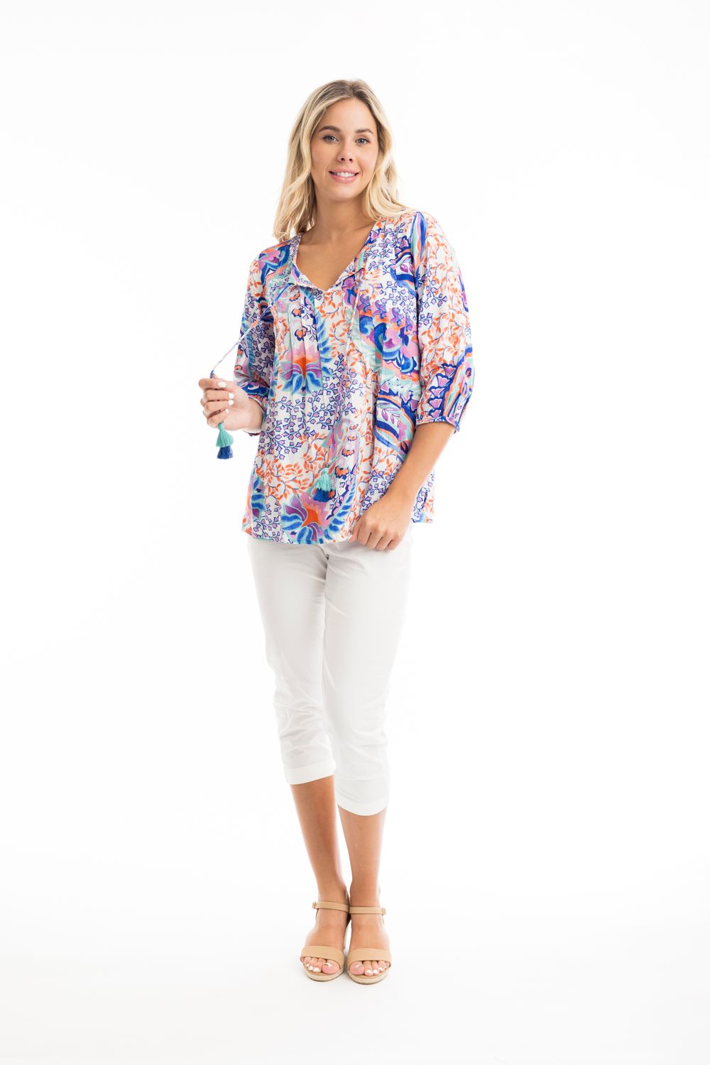 Orientique Radhanagar Top Pleated Print 82185