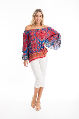 Orientique Top Boho Blauw 82201