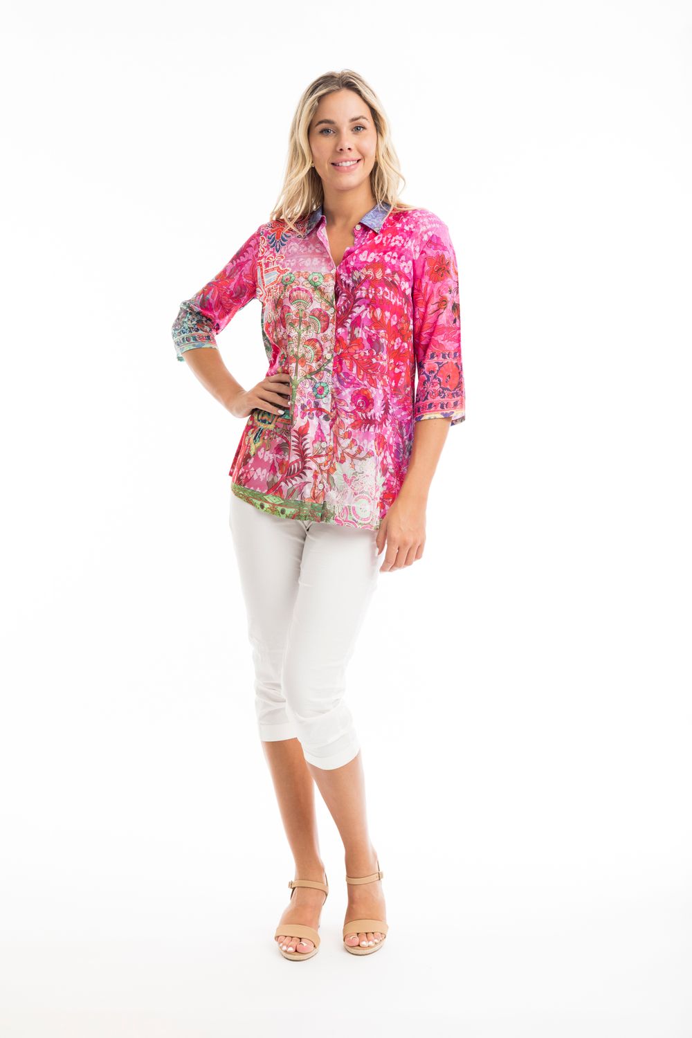 Orientique Digital Collared blouse Rambagh 72485