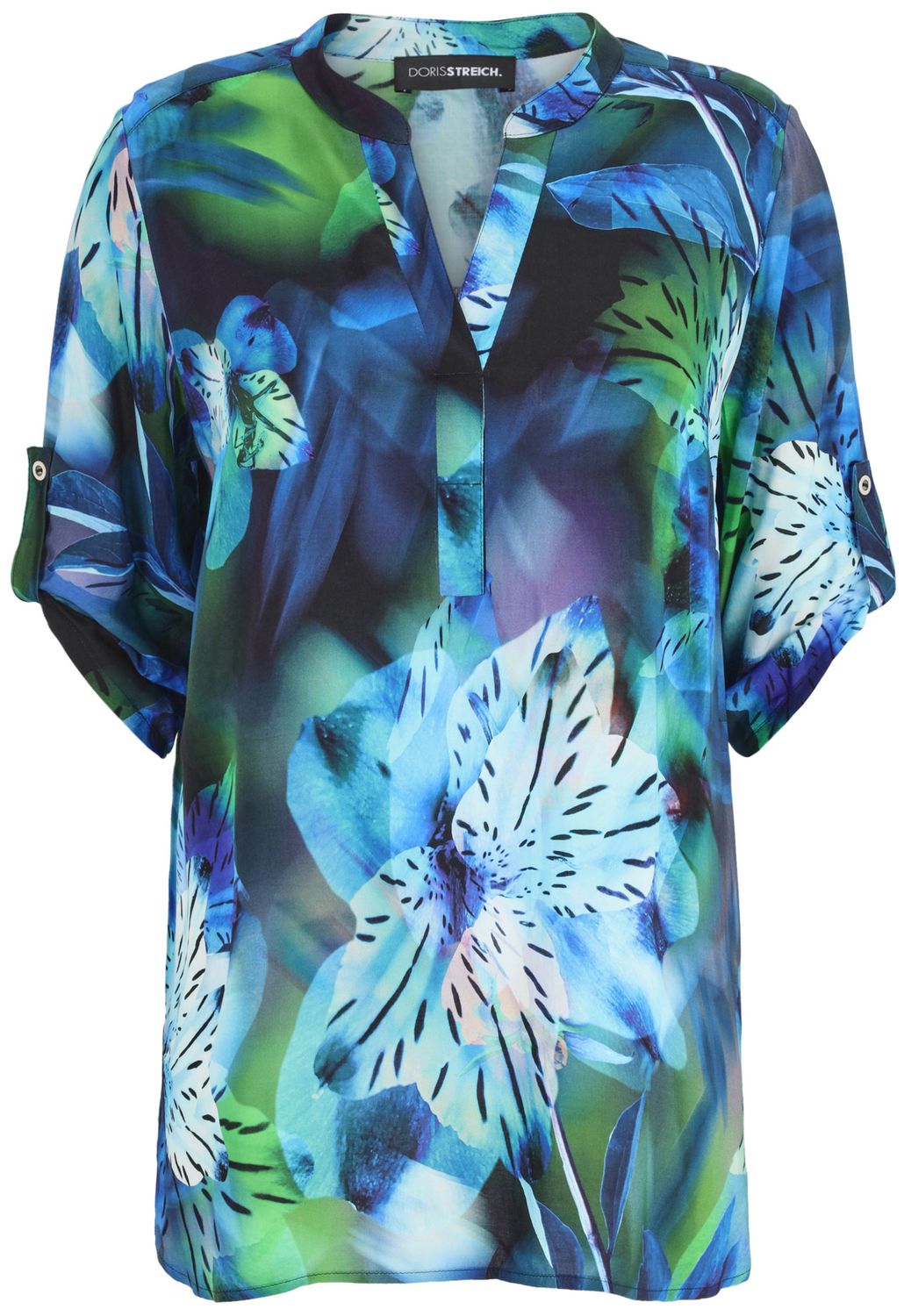 Doris Streich Bluse 1/2 Arm Kobalt 228630