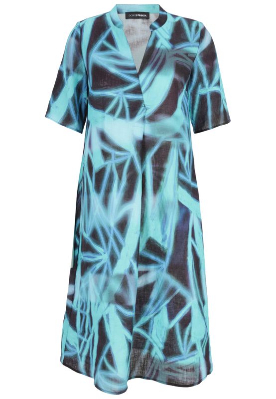 Doris Streich Kleid gewebt Marine 612554