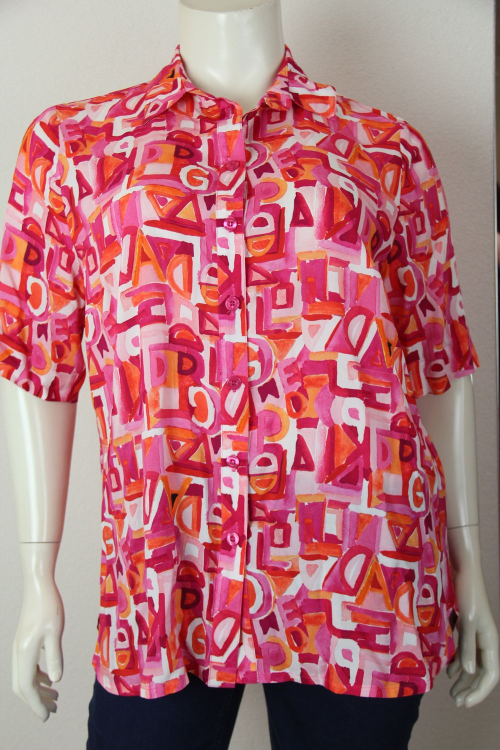 brand Blouse Print Roze 5071-18091