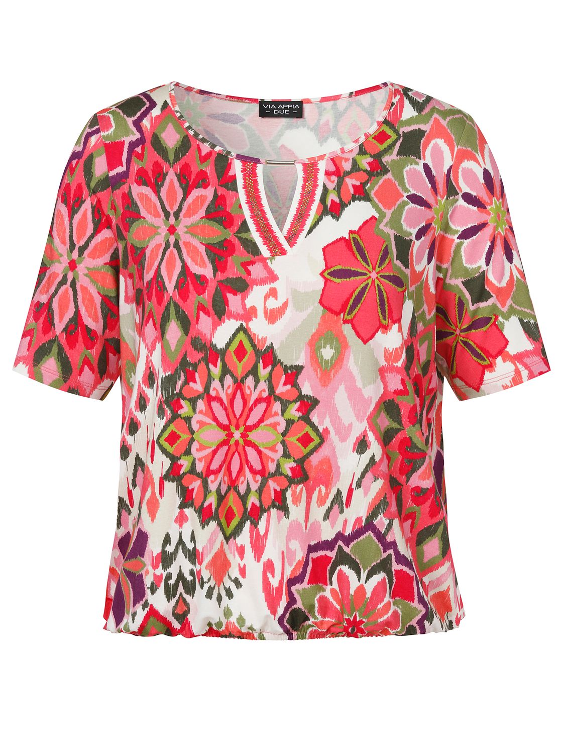 Via Appia Due T-Shirt Ronde hals  1/2 Arm print roze multicolor 2512751