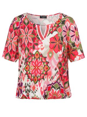 Via Appia Due T-Shirt Ronde hals  1/2 Arm print roze multicolor 2512751