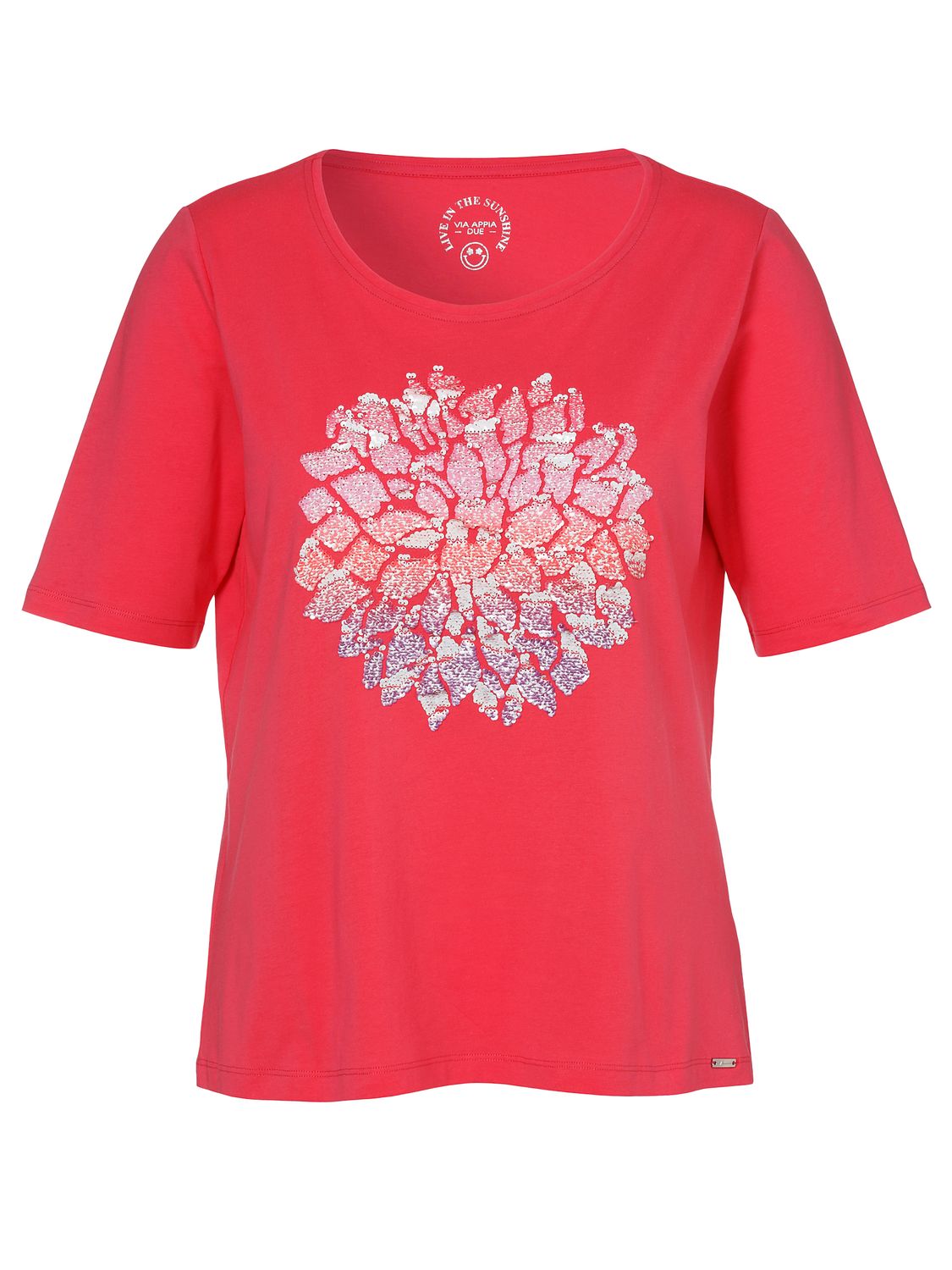 Via Appia Due T-shirt ronde hals roze multicolor 2512478